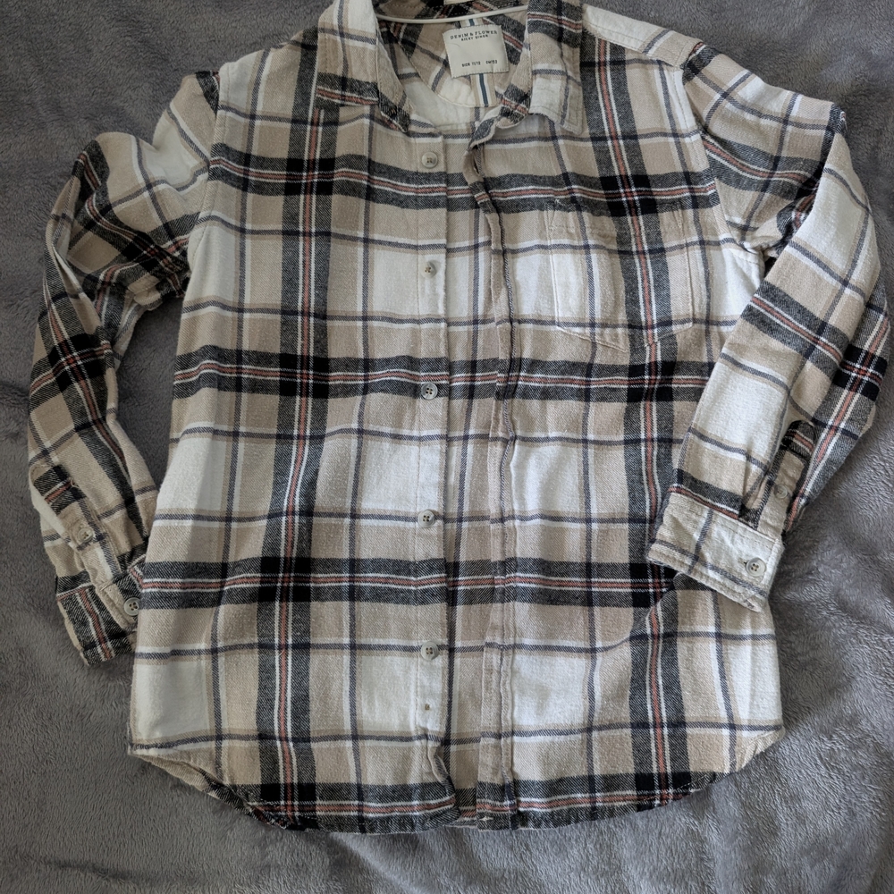 Plaid Button-Up Shirt